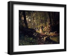 A Walk in a Forest, 1869-Ivan Shishkin-Framed Giclee Print