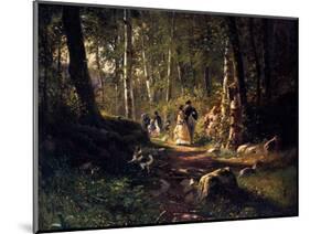 A Walk in a Forest, 1869-Ivan Shishkin-Mounted Giclee Print
