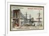 A Walk in New York - the Brooklyn Bridge-null-Framed Giclee Print