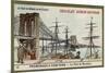 A Walk in New York - the Brooklyn Bridge-null-Mounted Giclee Print