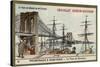 A Walk in New York - the Brooklyn Bridge-null-Stretched Canvas