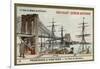 A Walk in New York - the Brooklyn Bridge-null-Framed Giclee Print