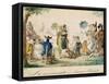 A Walk in the Champ Elysees, 1811-null-Framed Stretched Canvas