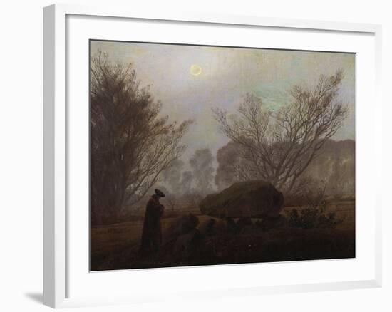 A Walk in the Mountains; Spaziergang in Der Abenddammerung-Caspar David Friedrich-Framed Giclee Print