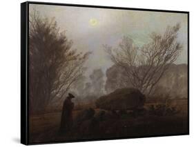 A Walk in the Mountains; Spaziergang in Der Abenddammerung-Caspar David Friedrich-Framed Stretched Canvas