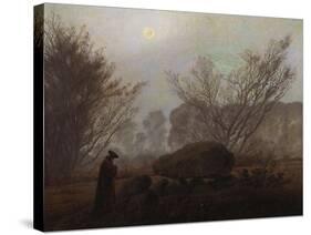 A Walk in the Mountains; Spaziergang in Der Abenddammerung-Caspar David Friedrich-Stretched Canvas