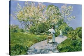 A Walk in the Park-Childe Hassam-Stretched Canvas