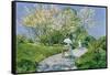 A Walk in the Park-Childe Hassam-Framed Stretched Canvas