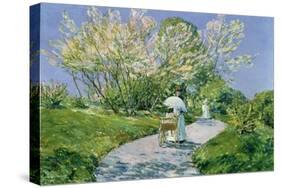 A Walk in the Park-Childe Hassam-Stretched Canvas