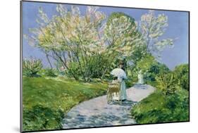 A Walk in the Park-Childe Hassam-Mounted Giclee Print