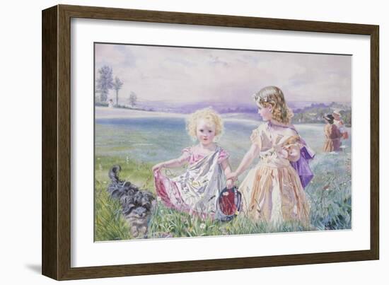 A Walk in the Summer Field-John Simmons-Framed Giclee Print