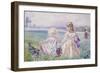 A Walk in the Summer Field-John Simmons-Framed Giclee Print