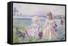 A Walk in the Summer Field-John Simmons-Framed Stretched Canvas