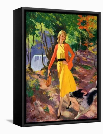 "A Walk in the Woods,"August 1, 1931-John Newton Howitt-Framed Stretched Canvas