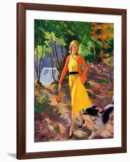 "A Walk in the Woods,"August 1, 1931-John Newton Howitt-Framed Giclee Print