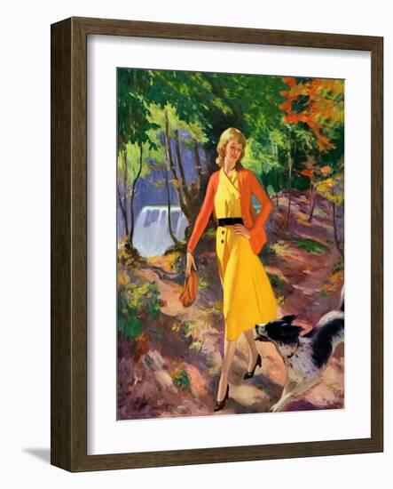 "A Walk in the Woods,"August 1, 1931-John Newton Howitt-Framed Giclee Print