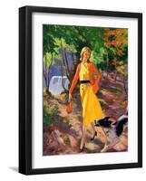 "A Walk in the Woods,"August 1, 1931-John Newton Howitt-Framed Giclee Print