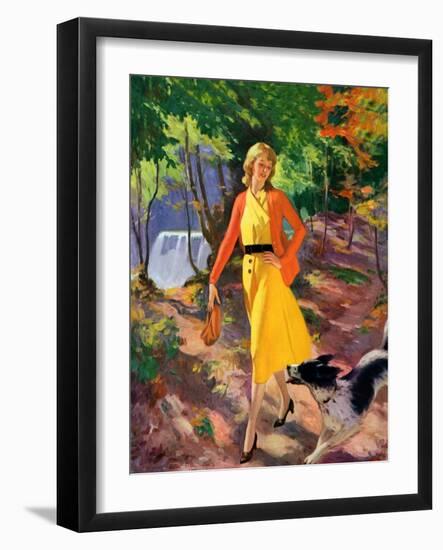 "A Walk in the Woods,"August 1, 1931-John Newton Howitt-Framed Giclee Print