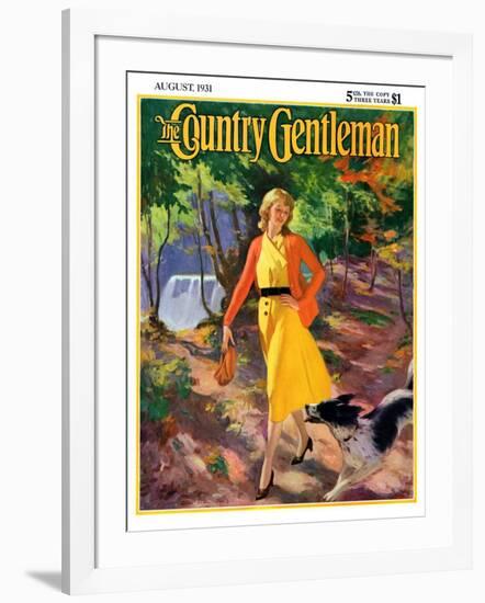 "A Walk in the Woods," Country Gentleman Cover, August 1, 1931-John Newton Howitt-Framed Giclee Print