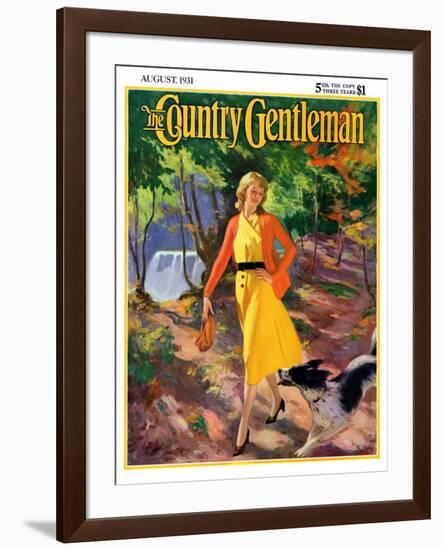 "A Walk in the Woods," Country Gentleman Cover, August 1, 1931-John Newton Howitt-Framed Giclee Print