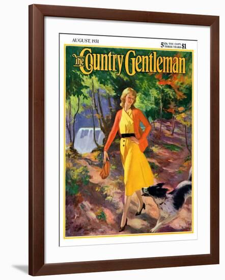 "A Walk in the Woods," Country Gentleman Cover, August 1, 1931-John Newton Howitt-Framed Giclee Print