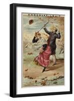 A Walk on a Windy Day-null-Framed Giclee Print