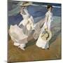 A Walk on the Beach, 1909-Joaqu?n Sorolla y Bastida-Mounted Giclee Print