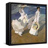 A Walk on the Beach, 1909-Joaqu?n Sorolla y Bastida-Framed Stretched Canvas