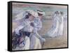 A Walk on the Beach-Theo van Rysselberghe-Framed Stretched Canvas