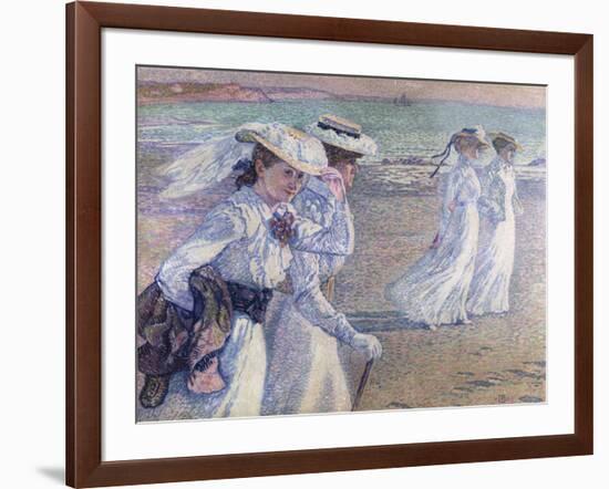 A Walk on the Beach-Theo van Rysselberghe-Framed Giclee Print