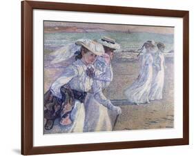 A Walk on the Beach-Theo van Rysselberghe-Framed Giclee Print