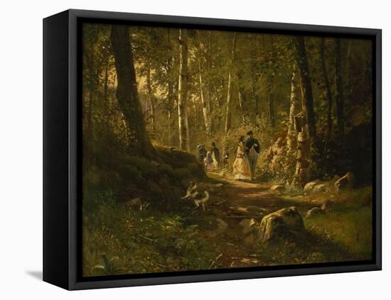 A Walk Through the Forest-Iwan Iwanowitsch Schischkin-Framed Stretched Canvas