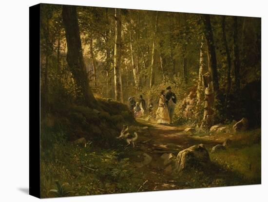 A Walk Through the Forest-Iwan Iwanowitsch Schischkin-Stretched Canvas