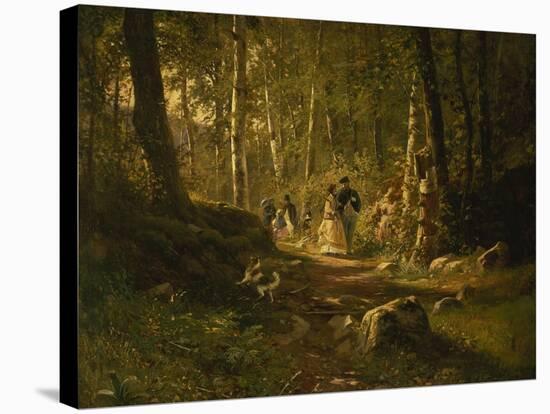 A Walk Through the Forest-Iwan Iwanowitsch Schischkin-Stretched Canvas