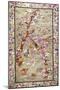 A Wall Hanging of Pearl Grey Silk Embroidered with a Menagerie of Exotic Animals, Including…-null-Mounted Giclee Print