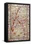 A Wall Hanging of Pearl Grey Silk Embroidered with a Menagerie of Exotic Animals, Including…-null-Framed Stretched Canvas