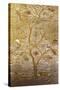 A Wall Hanging of Red Silk, Embroidered with a Tree of Life in Gilt Thread and Silks-null-Stretched Canvas