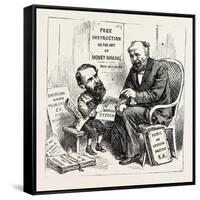 A Wall Street Marvel: Innocence at the Feet of Wickedness. U.S., 1880 1881-null-Framed Stretched Canvas