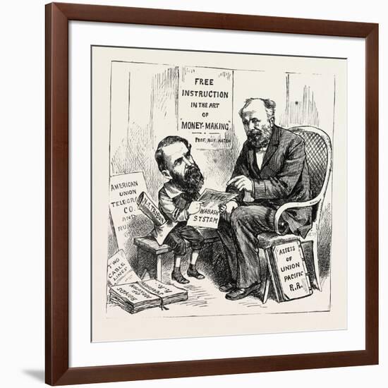 A Wall Street Marvel: Innocence at the Feet of Wickedness. U.S., 1880 1881-null-Framed Giclee Print