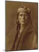 A Walpi Man, Hopi, 1906-Edward S. Curtis-Mounted Giclee Print