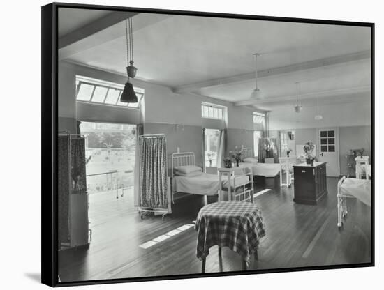 A Ward at Orchard House, Claybury Hospital, Woodford Bridge, London, 1937-null-Framed Stretched Canvas