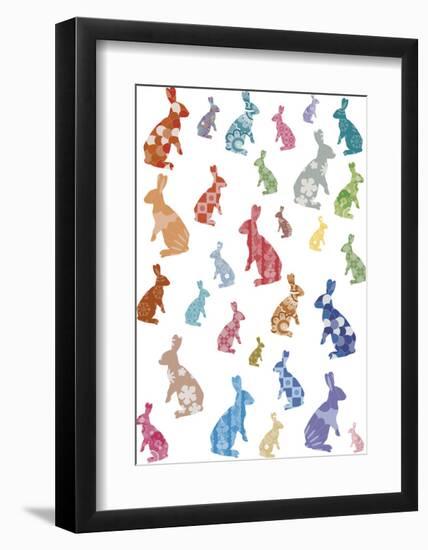 A Warren of Rabbits-Clara Wells-Framed Giclee Print