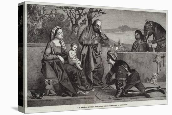 A Warrior Adoring the Infant Jesus-Giorgione-Stretched Canvas