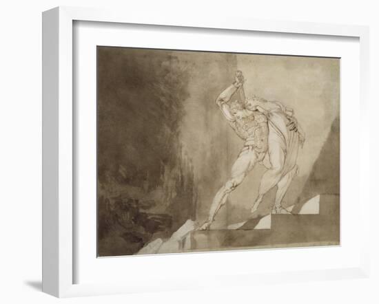 A Warrior Rescuing a Lady, 1780-85-Henry Fuseli-Framed Giclee Print