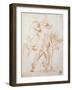 A Warrior Riding a Horse and Fighting Against Two Nude Standing Figures-Sanzio Raffaello-Framed Giclee Print