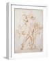 A Warrior Riding a Horse and Fighting Against Two Nude Standing Figures-Sanzio Raffaello-Framed Giclee Print