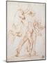 A Warrior Riding a Horse and Fighting Against Two Nude Standing Figures-Sanzio Raffaello-Mounted Giclee Print