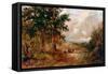 A Warwickshire Lane-David Cox the younger-Framed Stretched Canvas