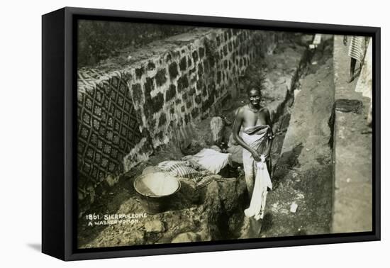 A Washerwoman, Sierra Leone, 20th Century-null-Framed Stretched Canvas