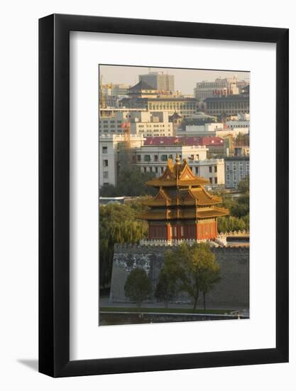 A Watch Tower on the Wall of the Forbidden City Palace Museum, Beijing, China, Asia-Christian Kober-Framed Photographic Print